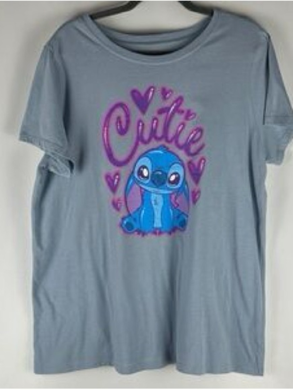 torrid Light Blue Disney 'Cutie' Graphic Tee with Blue Stitch